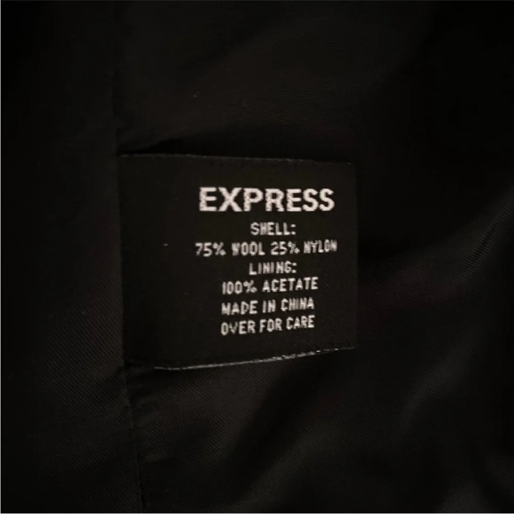(20) Express Wool Blend Boucle Moto Jacket Black 5/6